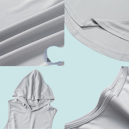 Yoga Outfit Gym Clothing Fitness Men Cotton Tanktop With Hooded Mens Bodybuilding Stringers Tank Tops Workout Singlet Sleeveless S