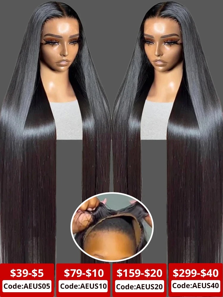 Glueless Wig Human Hair Ready To Straight Front Closure Bleached Konts Preplucked Hairline Wear And Go Pre Cut Lace