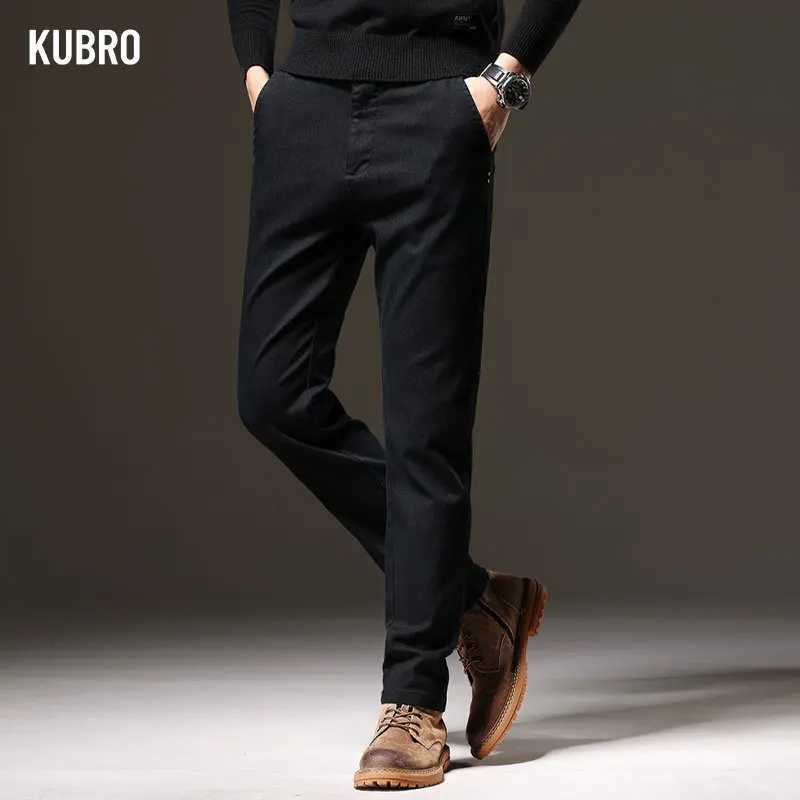 Men's Jeans KUBRO Brand 2023 Spring Business Casual Mens Bag Jeans Dress Trendy Pants High Elasticity Full Matching Trousers Dzinsy M ski Y2KL240