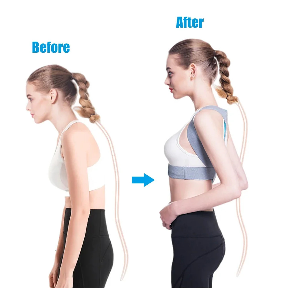 Back Posture Corrector Clavicle Lumbar Spine Straight Strap Shoulder Support Brace Corset Bone Pain Relief Belt Body Health Care 240322