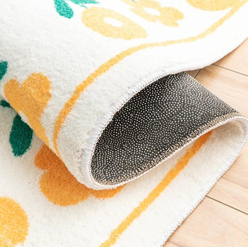 INS Fluffy Soft Bedroom Carpet Cute Childrens Bedside Rug Kids Non-Slip Baby Playmats Long Living Room Mats Alfombra 0322 H260226