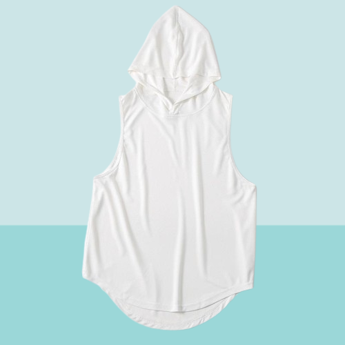 Yoga Outfit Gym Clothing Fitness Men Cotton Tanktop With Hooded Mens Bodybuilding Stringers Tank Tops Workout Singlet Sleeveless S