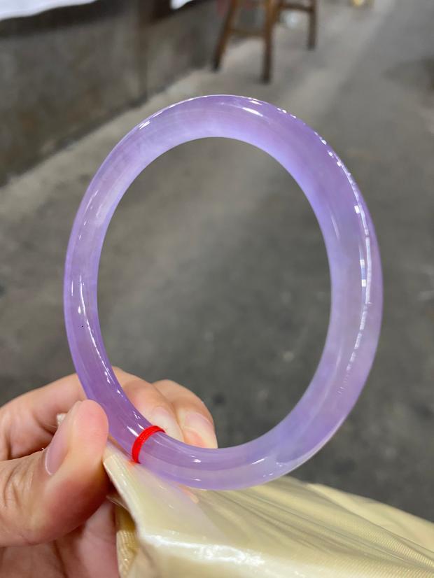 Myanmar Laokeng A-goods emerald jade bracelet high ice violet girls small round jade bracelet 230313