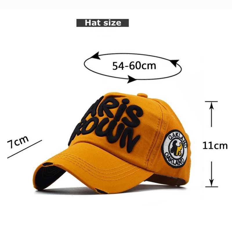Ball Caps 2022 CHRIS Brown Embroidered Cotton Baseball Hat for Men and Women Outdoor Sports Leisure Sunshade Snapshots Adjustable Hat J240325