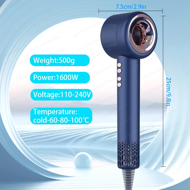 Professional Leafless Hair Dryer 110V/240V Negative Ionic Hair Dryer / Cold Blow Dryer Hairdryer Home Appliance 240317