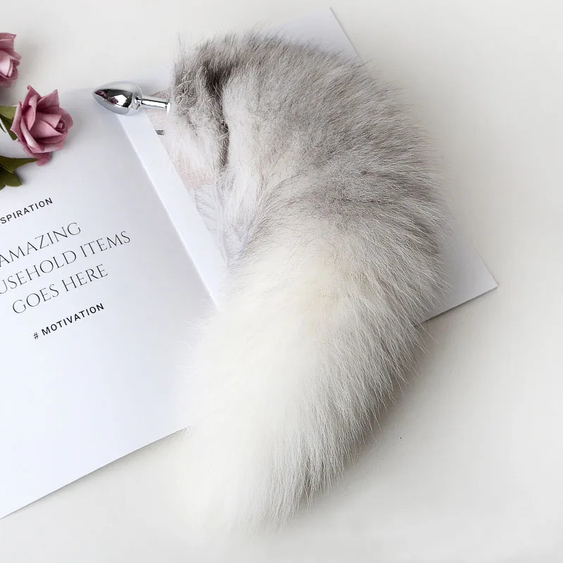 Separable Anal Plug Real Fox Tail Cosplay Butt Plug Anal Sex Tail Adult Products Anal Sex Toys for Woman Couples Men Sexy Shop 240325