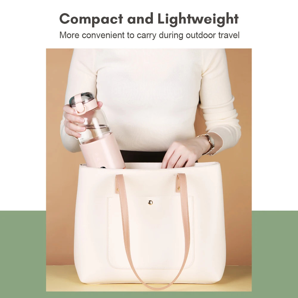 Portable Electric Baby Bottle Warmer USB Charge Temperature Ajustable Display Travel Camping Soak Milk Instant Water 240322