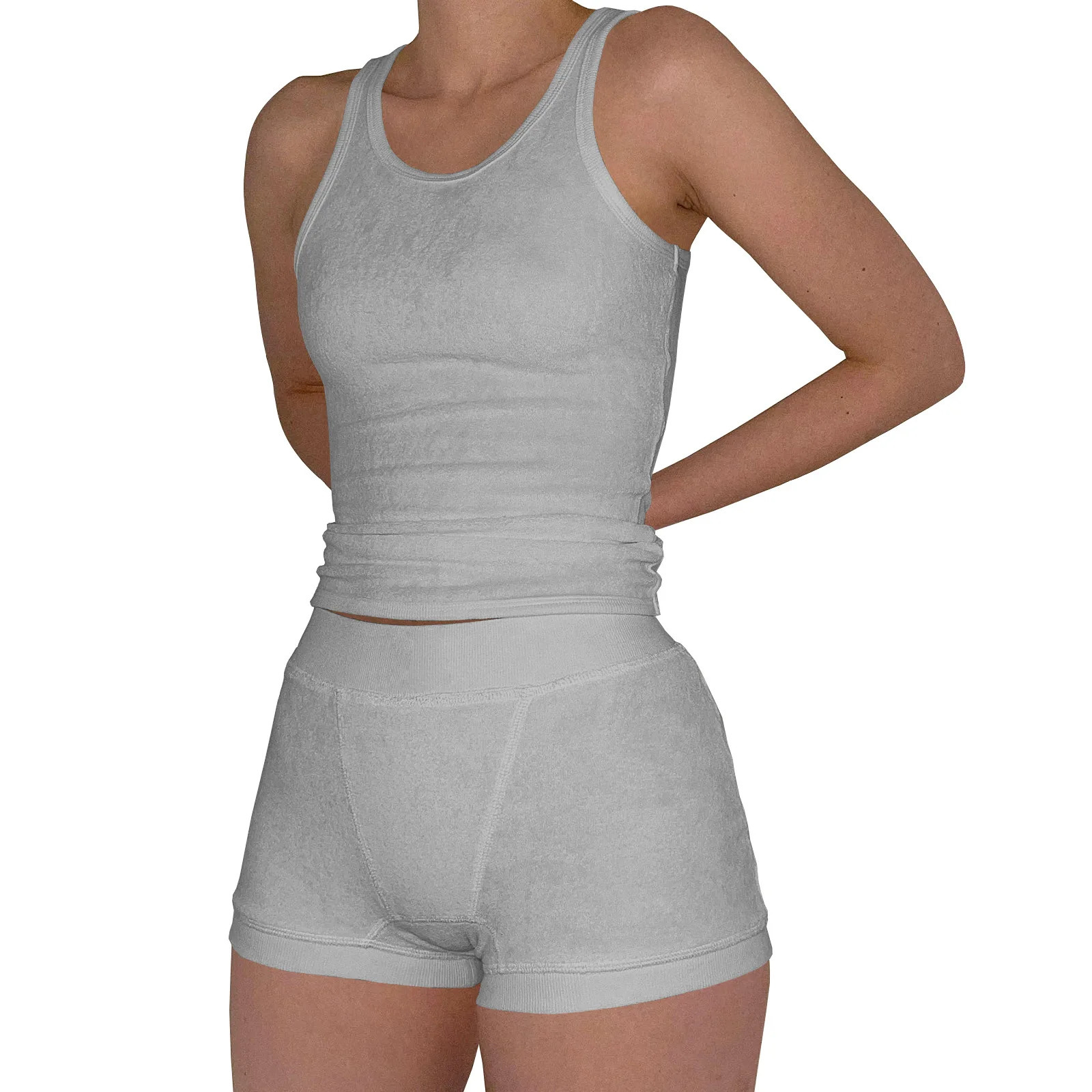 2023 Arrived S3XL fashion womens clothing solid color custom Leisure cotton thread plus size yoga summer sports sets 240228