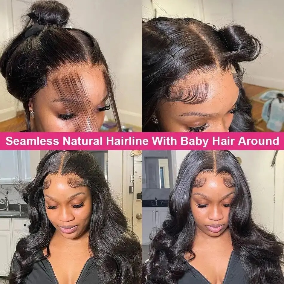 Body Wave 360 Full Human Pre Plucked 13X6 Hd Brazilian Hair Wigs For Women 13X4 Lace Frontal Wig