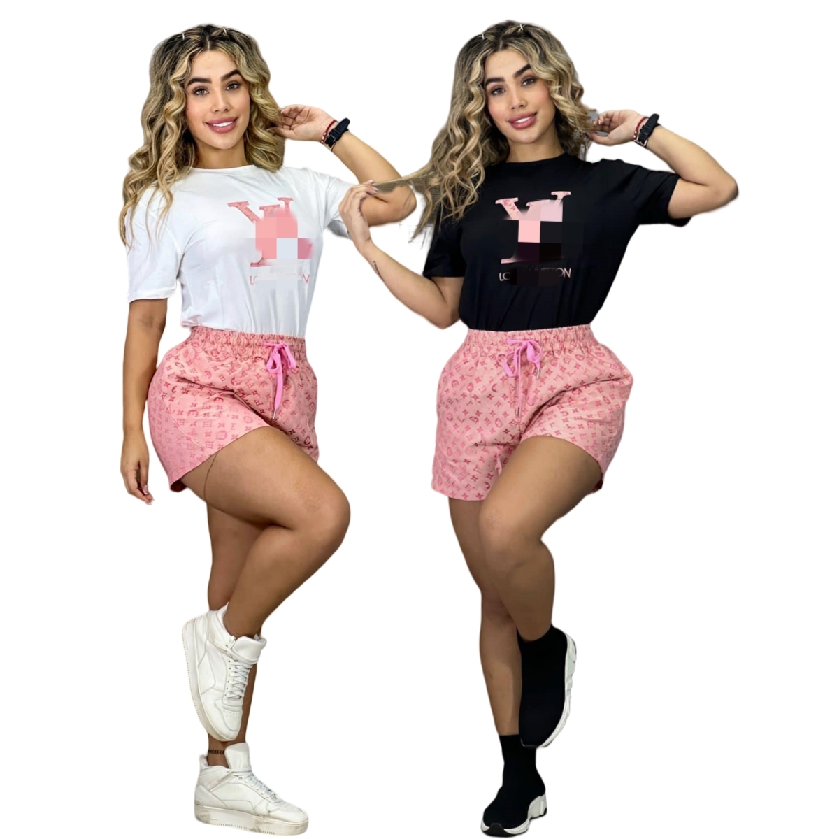 Summer Embroidery Tracksuits Women Casual T-shirt and Shorts Pants Two Piece Sets Free Ship