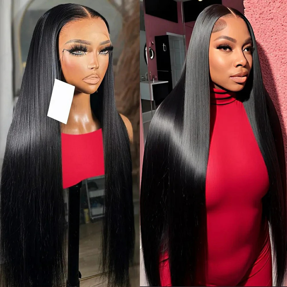 30 36 Inch Bone Straight 360 Lace Frontal Wigs Brazilian 13x4 13x6 Lace Front Human Hair Wigs For Women 180 Density Glueless Wig 240314