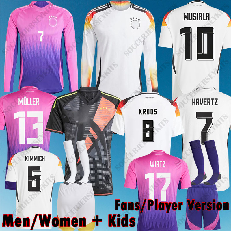 deutschland trikot 2024 Germany soccer jerseys HUMMELS KROOS GNABRY MULLER GOTZE kit Long sleeved Alemania Men kids Fans Player Germany jersey 3XL 4XL football