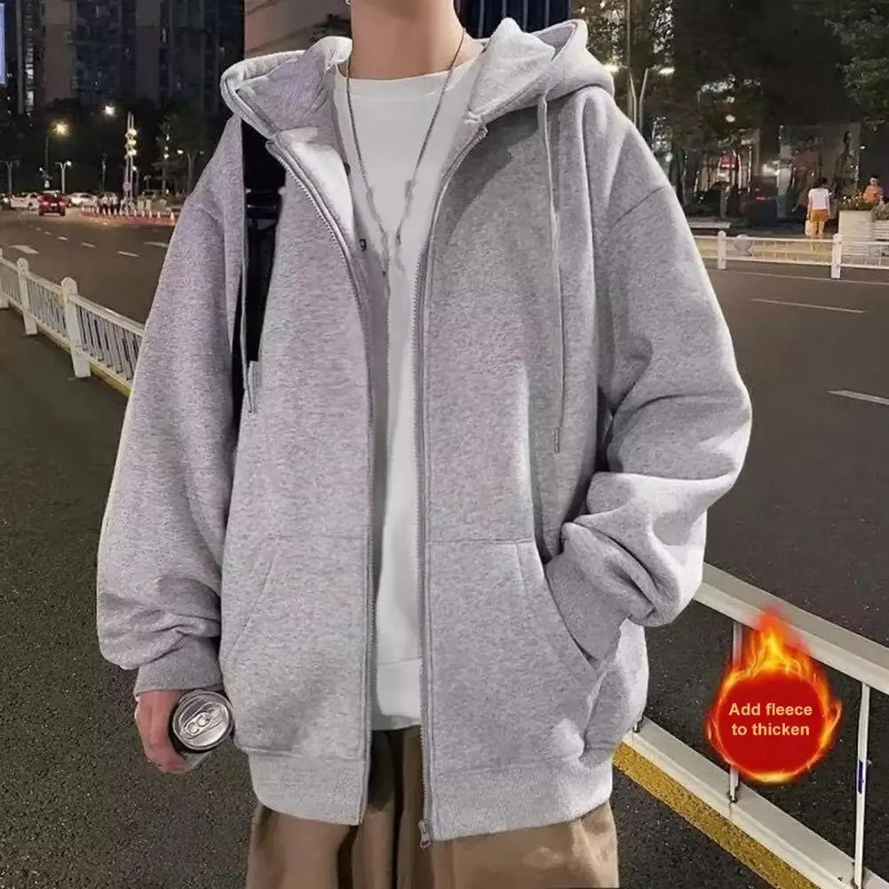 Classic Blank Zip Up Hoodies Unisex Fashion Zipper Hoodie Men Zipup Plain Hooded Sweatshirt For Sudadera Con Capucha Felpo 240315