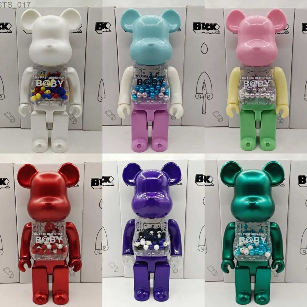 Novelty Items 28cm bearing BearBrick Action diagram DIY painted bear brick toy violent bear decoration home decoration childrens birthday gift toyL240