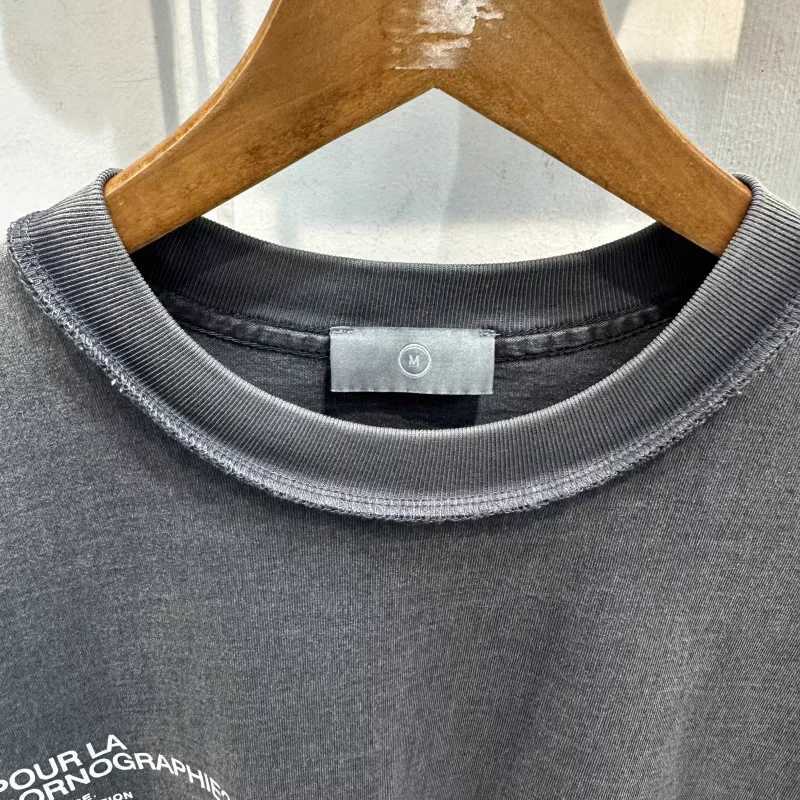 Men's T-Shirts ERD Oversized Retro Washed Water Rrse Stitching Process Printed High-Quality Casual T-Shirt J240325