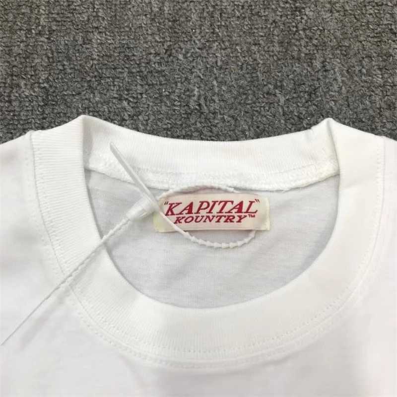 Men's T-Shirts Good Quality Foam Rabbit Print Kapital Kountry T Shirt Men Summer Style Women T-Shirt Fashion Tees J240325