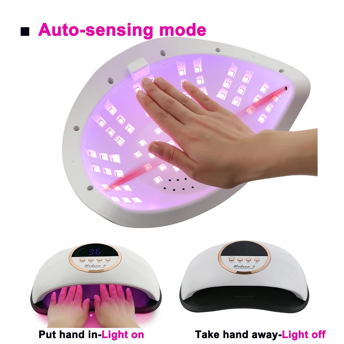 Large Nail Dryer Doube Hands Use69 Leds UV Nail Lamps For Gel Polish Curing Manicure Machine High Power Nail Art Equipment 240321