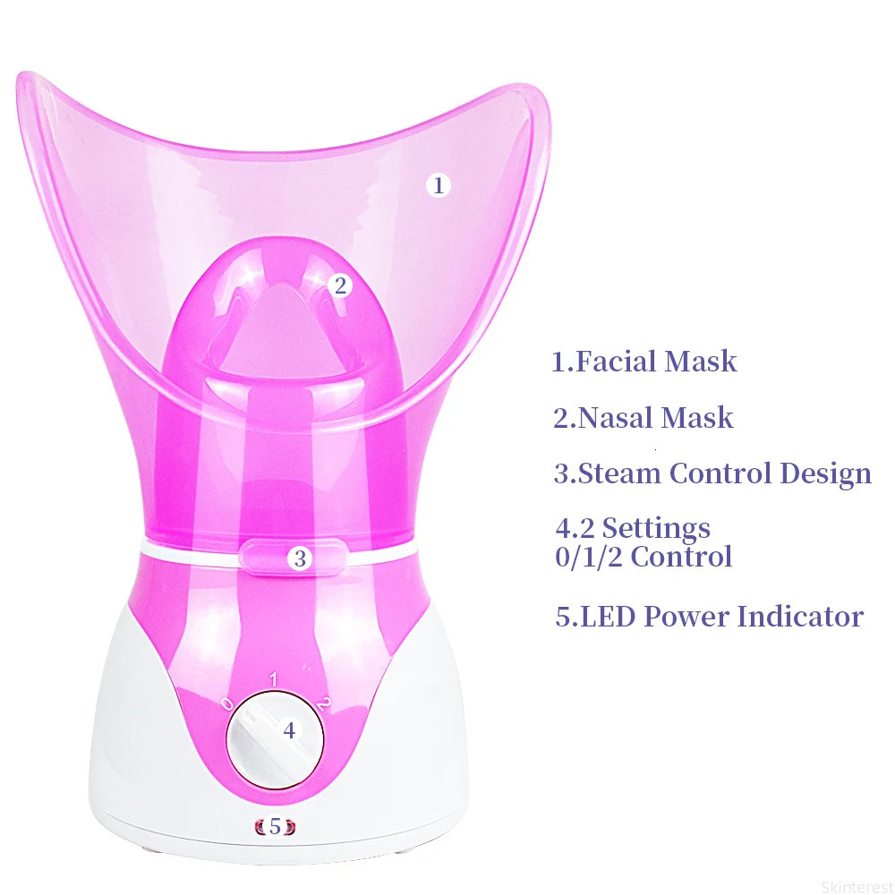 Nose Steam Inhaler Face Steamer Heating Sprayer Portable Nasal Mist Humidifier Steamer Face Care Skin Humidifier 240312
