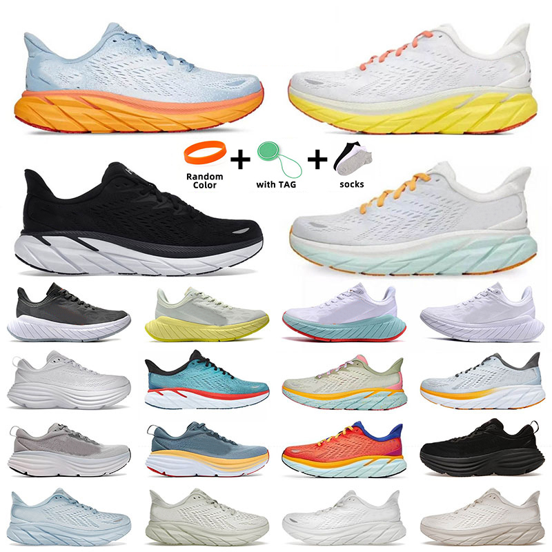 2024 Clifton 9 Bondi 8 Mafate Speed 4 Running Shoes Sports Bondi 8 Cloud Mist Black White Carbon x2 Free People Designer Athletic Mens Women Sports Sneakers