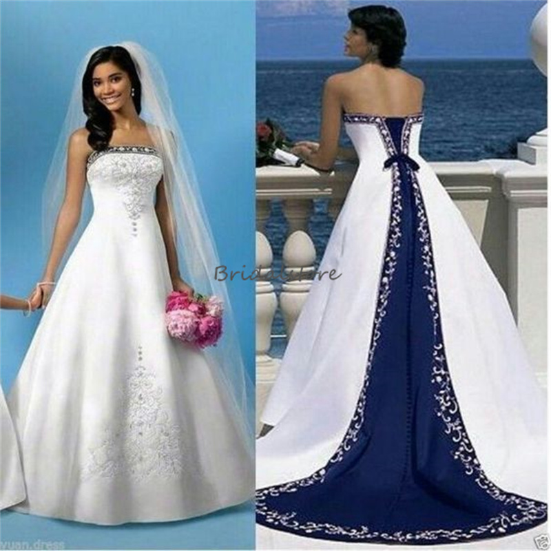 Roman Purple With White Gothic Wedding Dresses 2024 Sexy Strapless Embroidery Bridal Dress Elegant Satin Beaded Bride Dress Vintage Boho vestidos de n