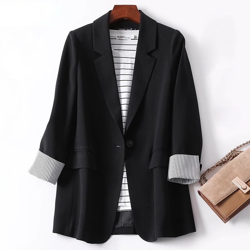 Fashion Business Plaid Suits Women Work Office Ladies Long Sleeve Spring Casual Blazer Jackets for Coats 240318