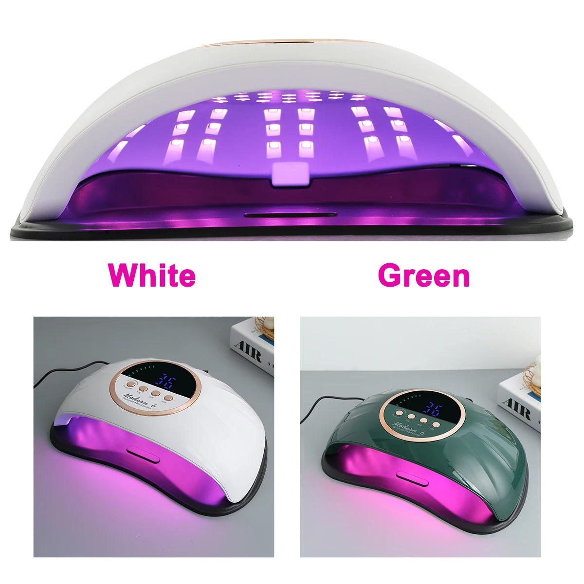 Large Nail Dryer Doube Hands Use69 Leds UV Nail Lamps For Gel Polish Curing Manicure Machine High Power Nail Art Equipment 240321