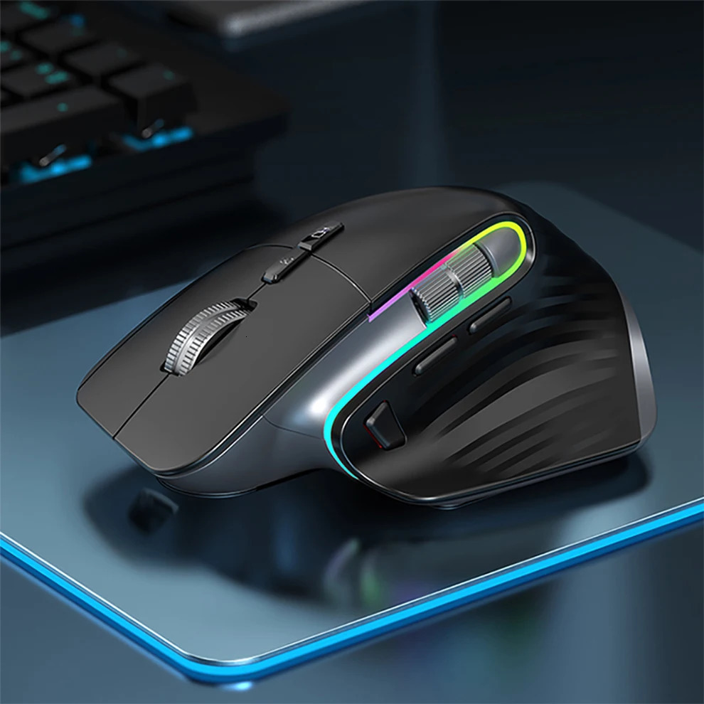 Mulvice Wireless Mouse Bluetooth 50 30 24G Portable Optical Ergonomic Right Hand Computer Mice 240314