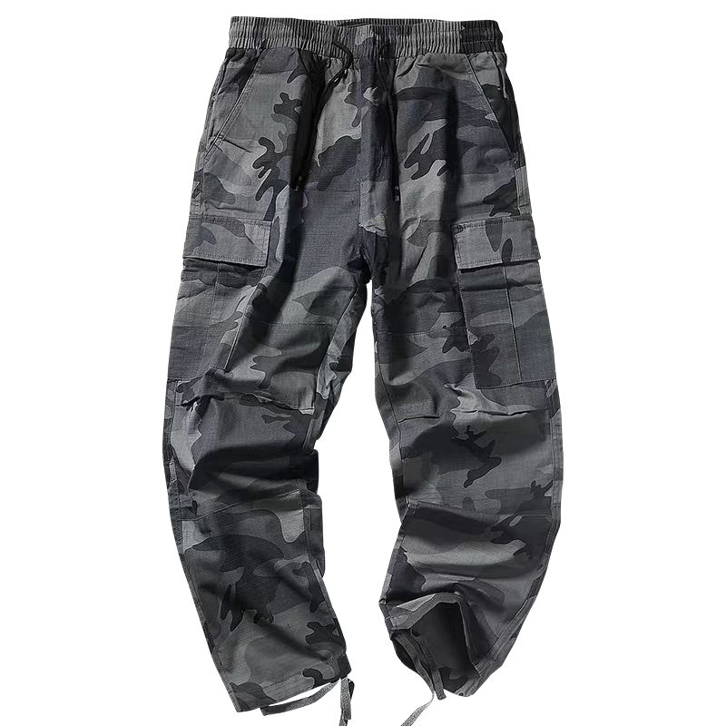 Overalls men's multi-bag casual pants men's overalls long pants fashion brand new sports pants camouflage multi-bag pants