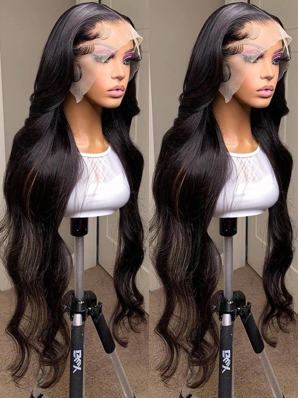 40 42 46Inch Body Wave 360 HD Frontal Wig Glueless Brazilian Wavy 13X4 13X6 Lace Front Human Hair Wigs For Women