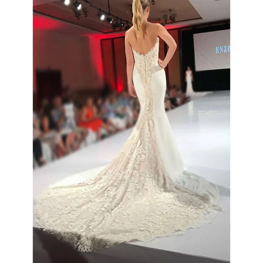 Dresses Plus Size African Sweetheart Ruffle Mermaid Wedding Dress Backless Satin And Lace Bridal Gowns Dubai Arabic Vestidos 0505