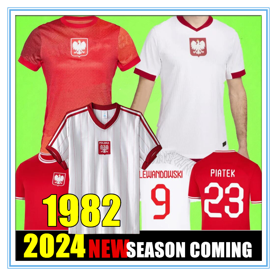 Polands 2024 LEWANDOWSKI Soccer Jersey Polonia ZIELINSKI 2023 GROSICKI PISZCZEK MILIK Polish football Shirt 23 Kids PIATEK KRYCHOWIAK BLASZCZYKOWSKI SZYMANSKI