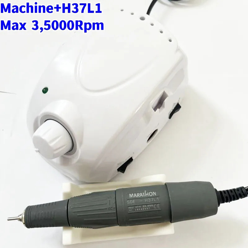 Marathon Champion-3 65W Electric Nail Drill Polish Control Box 35K 45K High Quality Handle Nail Drill Nail File Equipment Set 240321