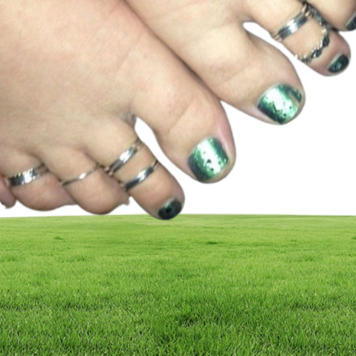 24pcsset Open Toe Rings Silver Plated Toe Rings Fashion Beach Jewelry Accessories Bohemia Style Feet Toe Rings