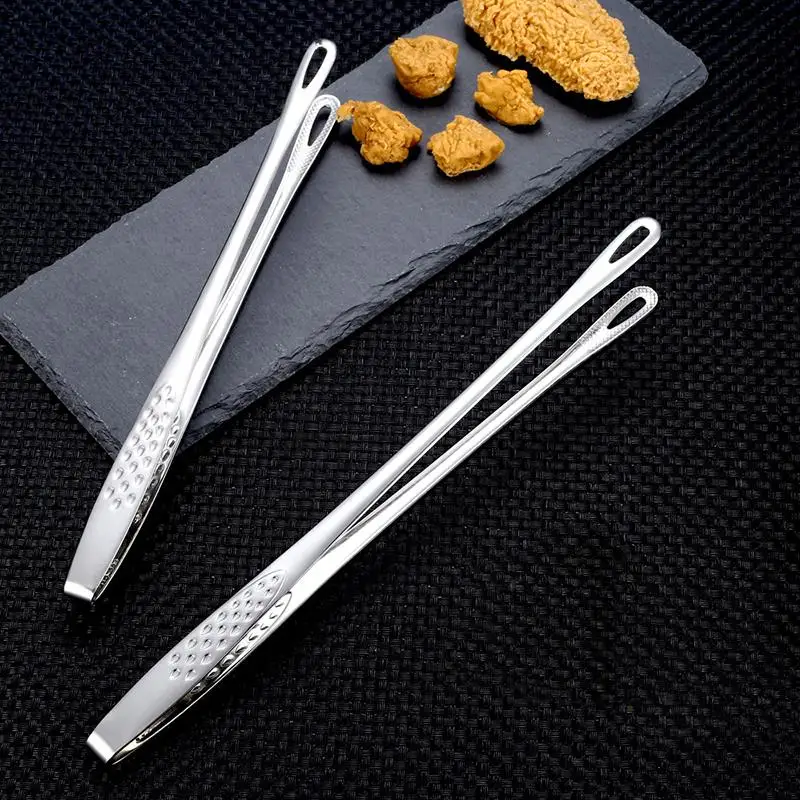 1Pc Stainless Steel Food Long Handle Non-Slip Barbecue Steak Tongs Kitchen Cooking Tools Accessories For Kapmore