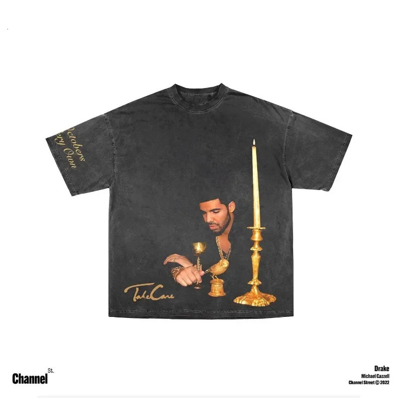 Street vintage anime print washed short sleeve T-shirt Men y2k Goth Harajuku fashion couple casual loose sports T-shirt 240321