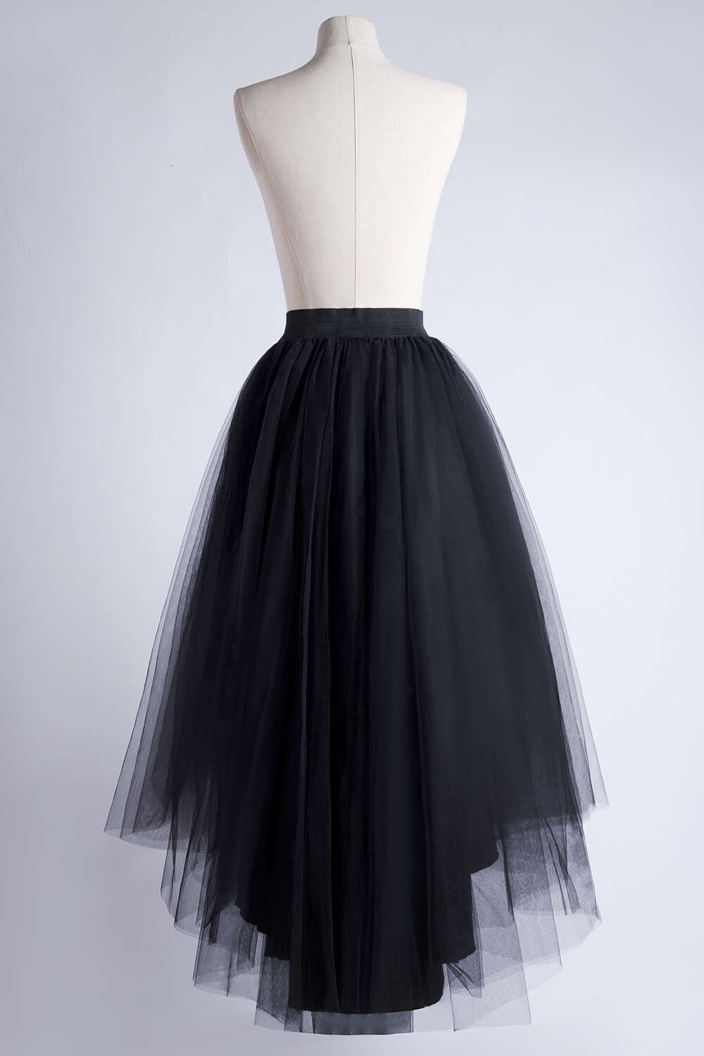 Hi-lo Misshow Gothic Womens Tulle Tutu Maxi Punk Skirt Elastic Waist High Low Mesh Net Costume Party Prom Tail Long Dress