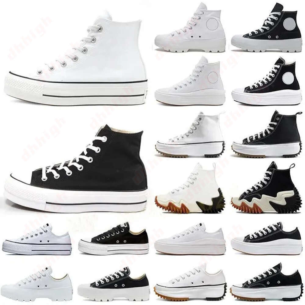 Designer shoes Classic Canvas Shoe Platform high/Low Style conversitys canvas shoe fashion Skateboarding women men sneakers White black size 35-44