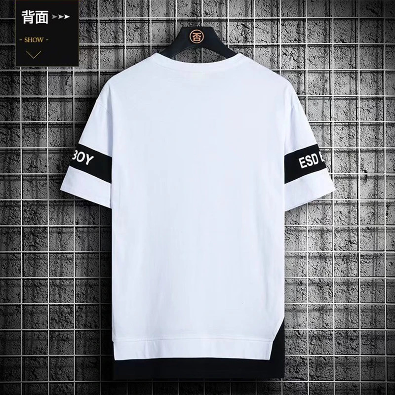 Mens T Shirts Korean Fashion Summer Short Sleeve Print T Shirts Men Casual Harajuku Men Clothing Graphics T Shirts Men 240315