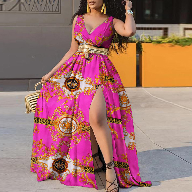 Casual Dresses VONDA Party Large Womens Summer Shoulder Long Evening Bohemian Elegant Printed Vestigo 230410