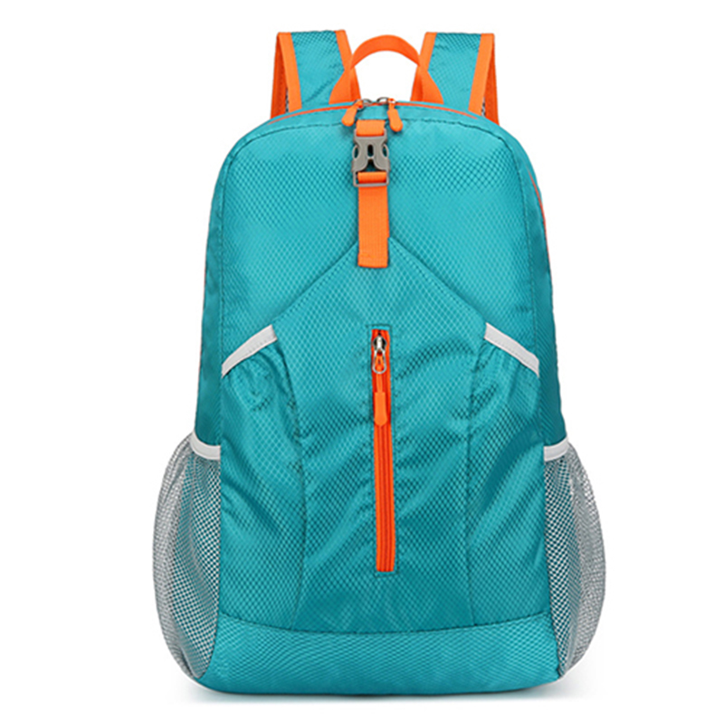 outdoor splash proof sports backpack with foldable storage bag and large capacity backpack