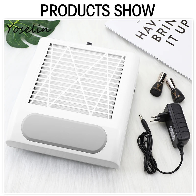 180W Nail Dust Collector ctor Fan For Manicure Machine Powerful Nail Vacuum Cleaner With Remove Filter Nail Salon Equipment 240321