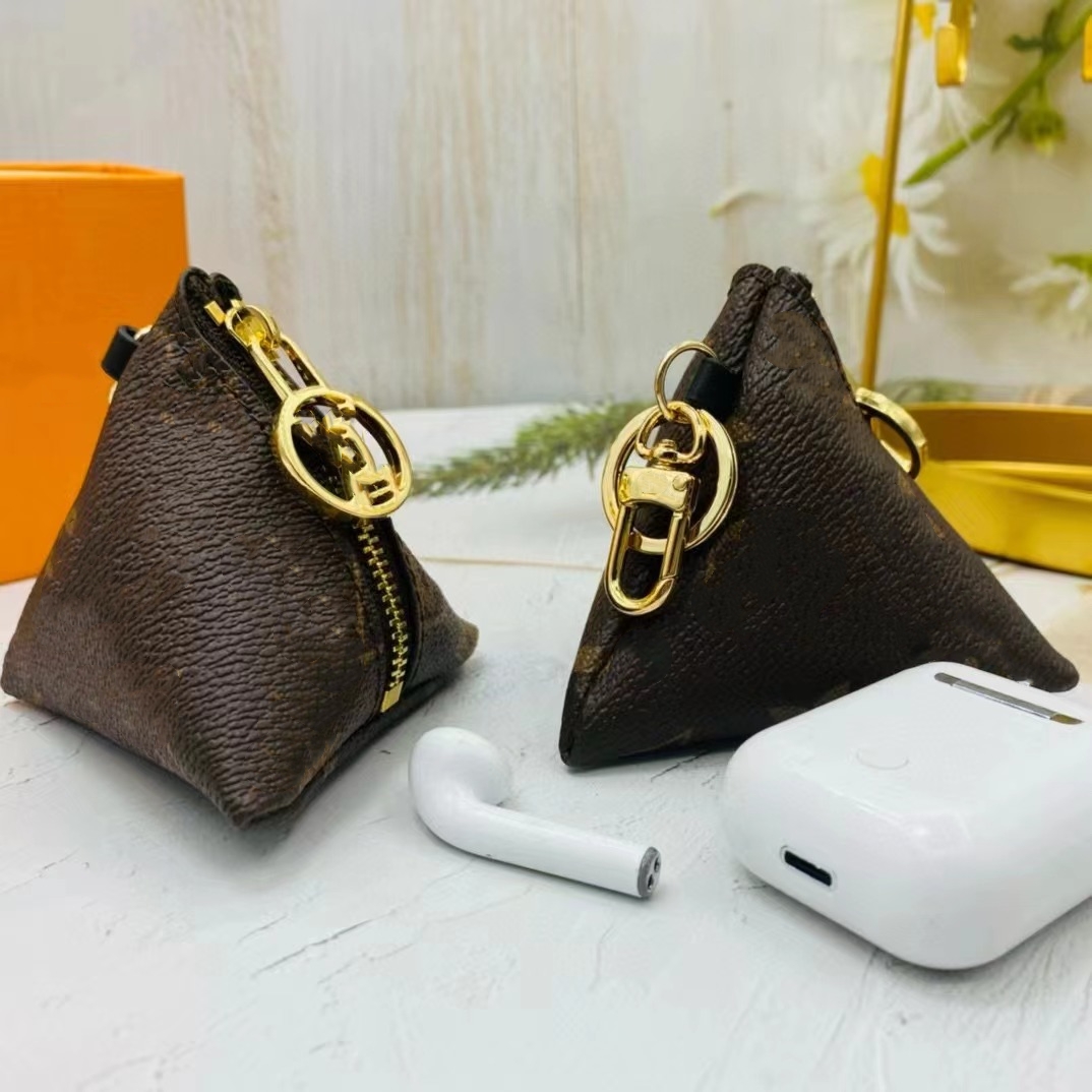 Designer Wallet Bag Keychain Ring KEY POUCH Coin Purse Keyring Damier Leather Credit Card Holder Rabbit Dragon Owl Rice Dumpling Women Men Small Zipper Purses