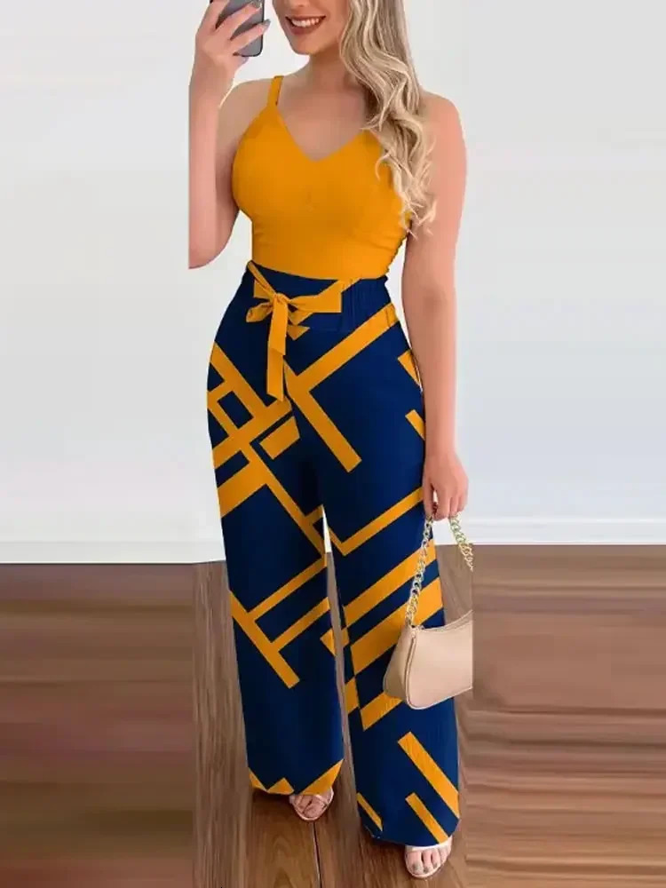 Chic Summer Women Elegant Wide Leg Jump Suit Bodysuits Overalls Full Body Jumpsuit Trousers Evening Jumpsuits Clothes 240306