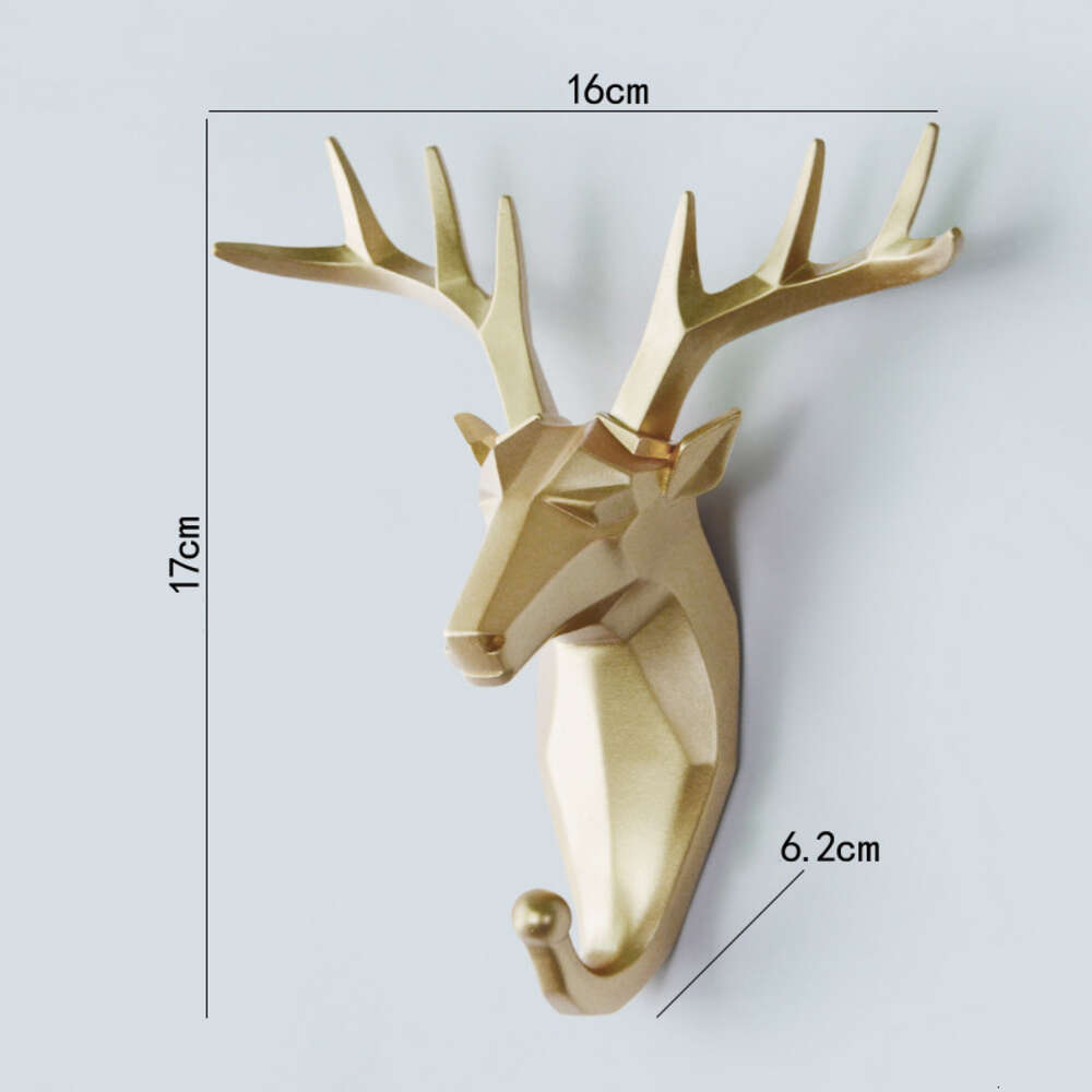 New 1Pc Nordic Deer Wall Hanging Coat Hook Punch-Free Animal Head Key Hanger Home Storage Decoration Kitchen Ornament Accessories