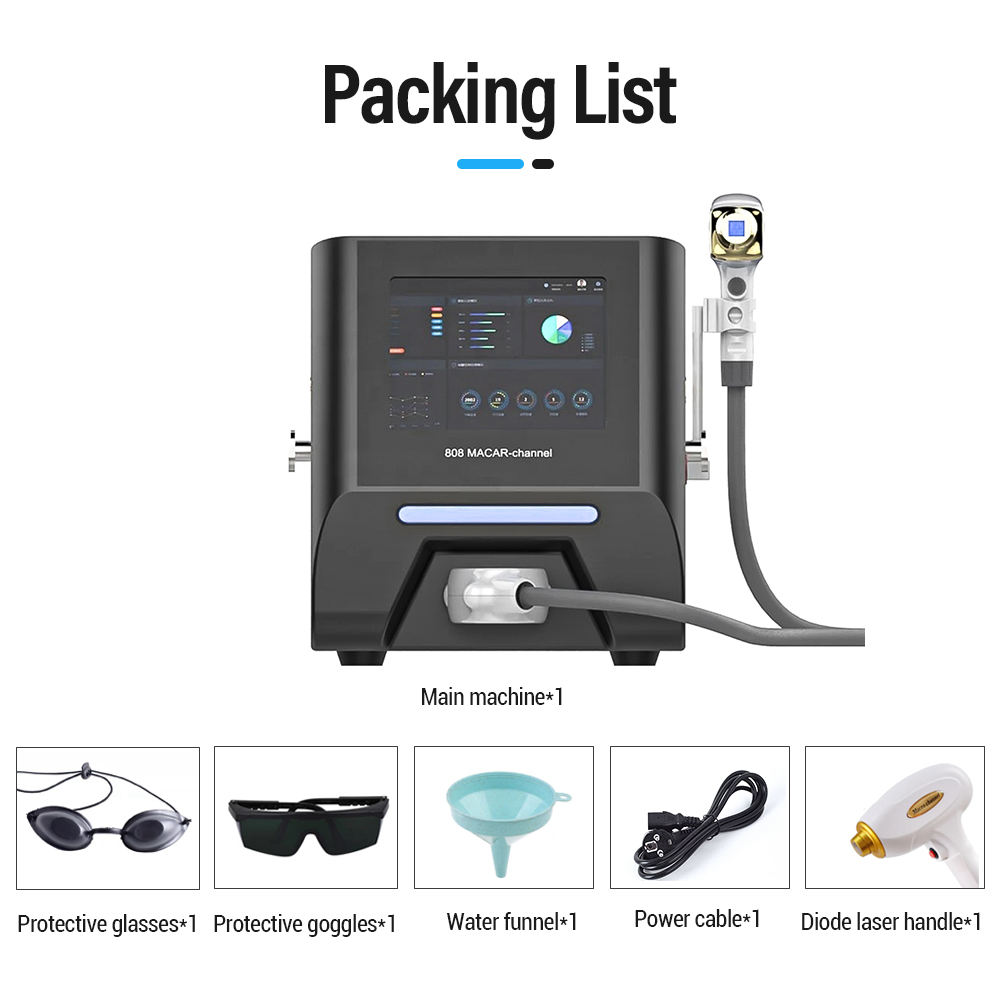 Powerful Triple Wave Strong Cooling System Diode Laser Ice Painless DiodeLaser Hair Removal Skin Whitening Machine