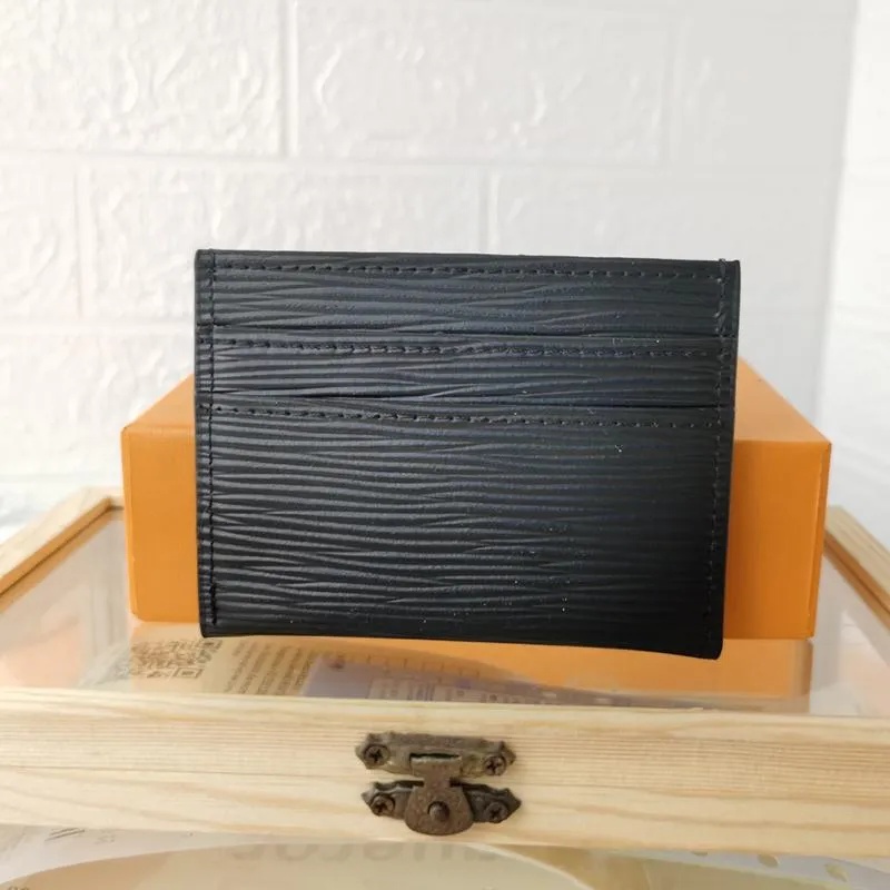 Newest Fashion Classic Men Women Mini Small Wallet Top Quality Credit Card Holder Slim Bank Cardholder With Box Total 5 Card Slot