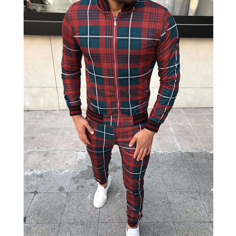 Gentlemen Tracksuit Set Jackets Sets Men Suit Fashion Sportsuit Sweatshirts Sportswear CoatPant 240311