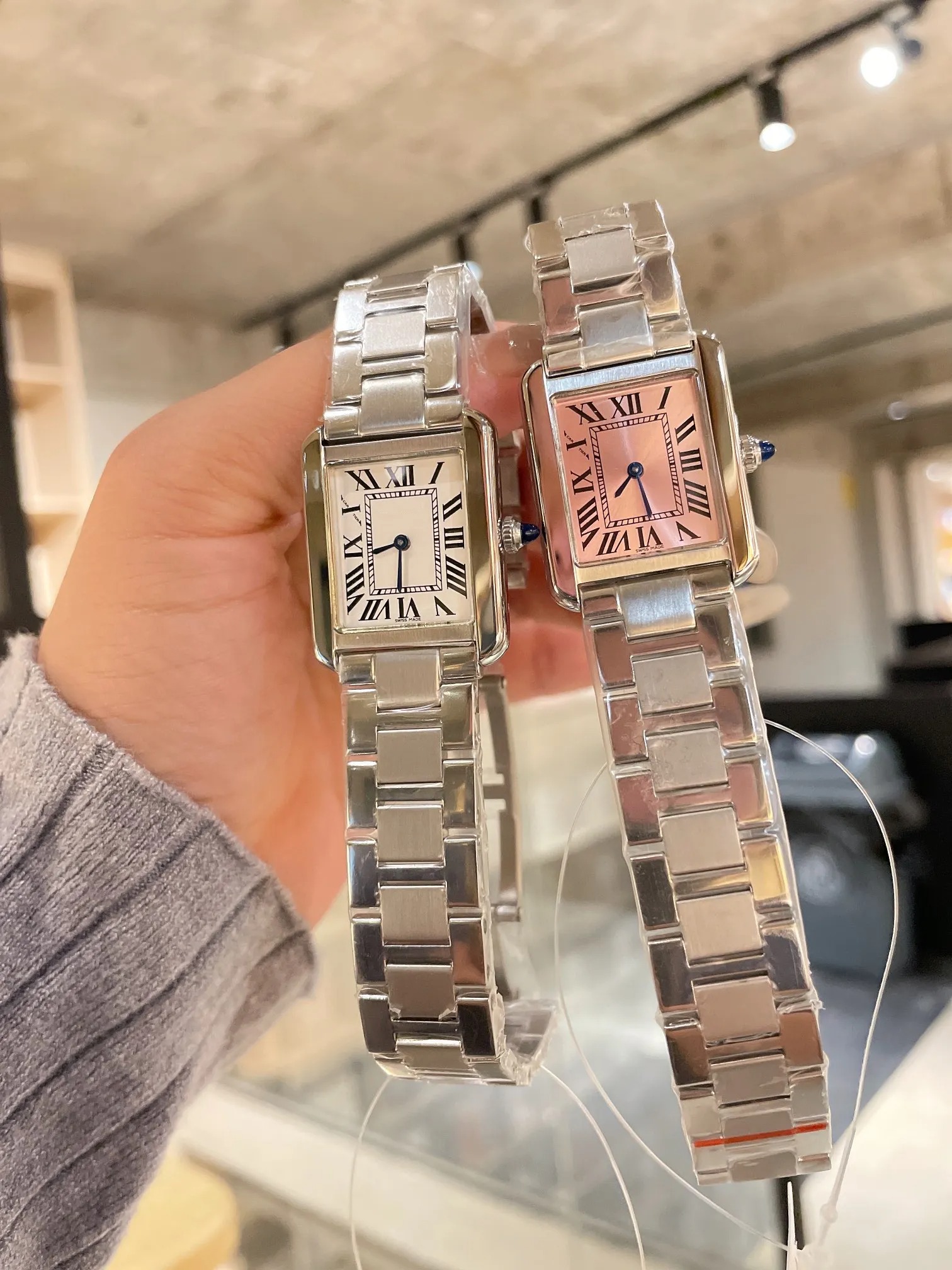 U1 Top-grade AAA Fashion Womens Tank Watch Quartz Movement Silver Watches Lady Square Tank Watches Stainless Steel Original Clasp Casual Montre De Luxe Wristwatches