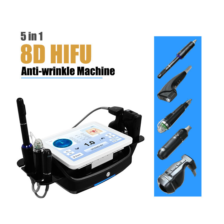 New Micro Focused Ultrasound MFU RF 5 Handles Skin Tightening Face Lifting Anti Aging 8D HIFU Machine