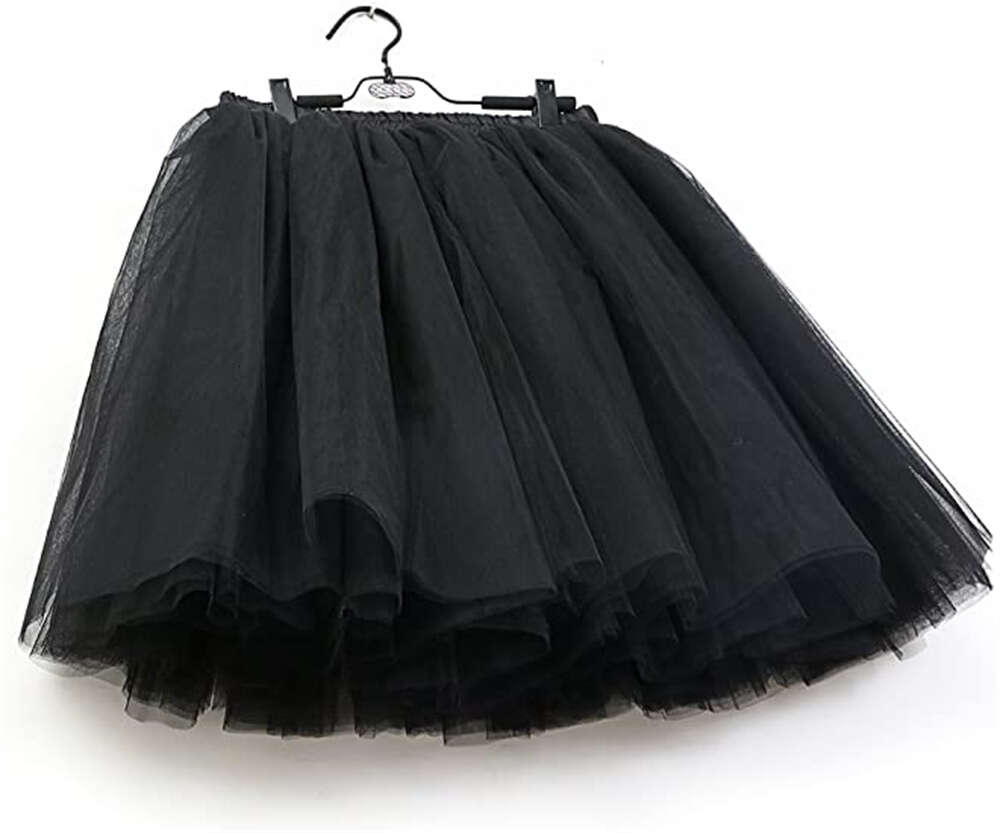 Vintage Tulle Women Short Skirt 5 Layers 10 Colors Tutu Mini Skirts Ballet Dancewear Party Costume Lolita Weddinng Petticoat s